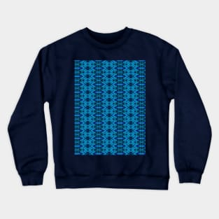 Lacy Blue Pattern Crewneck Sweatshirt